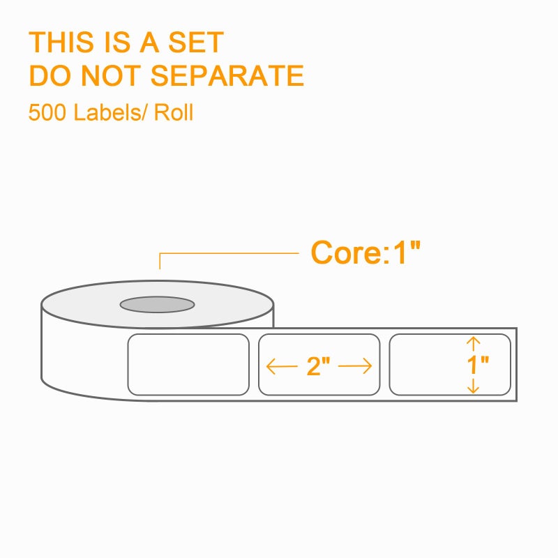 Labelebal 6 Rolls 1"" x 2"" Warning Label, This is a Set Do Not Separate Fluorescent Red FBA Packing Labels Permanent Adhesive (6 Rolls, 3000 Labels) - Image 2